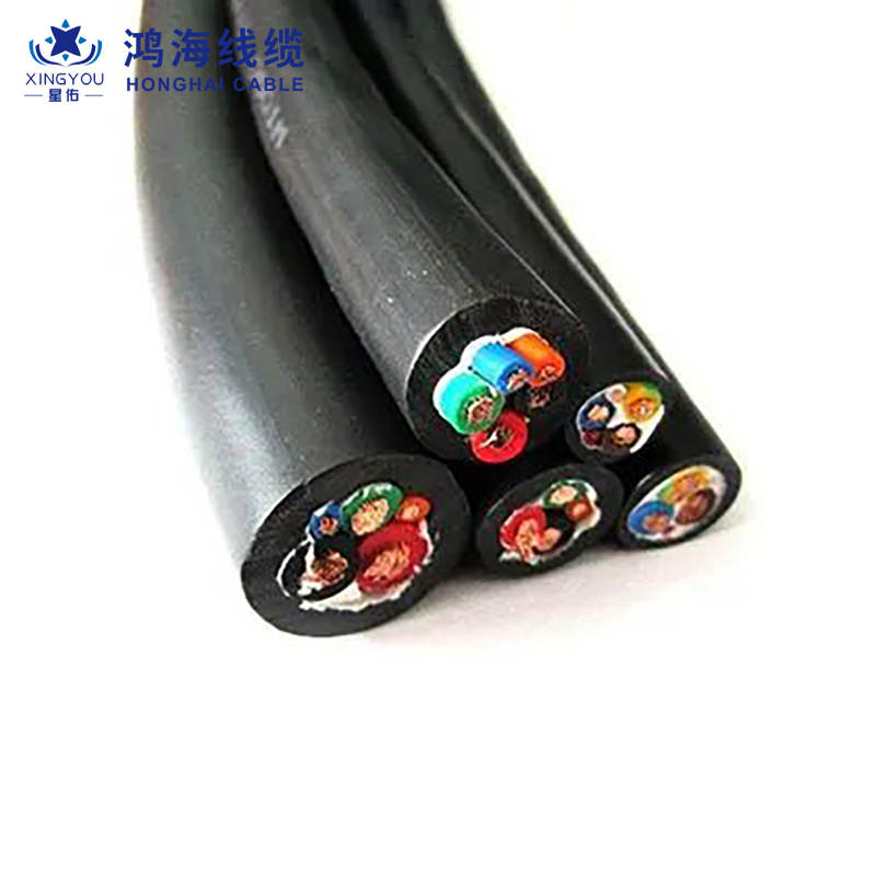 Rubber sheathed cable